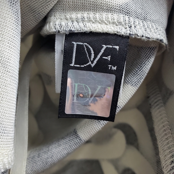 Diane Von Furstenberg RURI Chain Print Dress Silk Quarter Sleeves Cocktail Dress - Picture 9 of 10